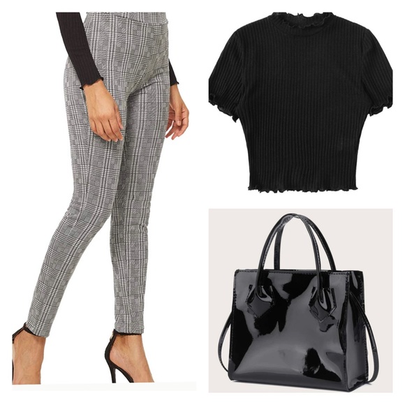 Sammy Woman’s Plaid Print Stretch Pants - Picture 7 of 7